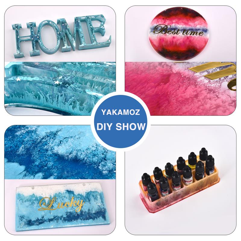 1セットエポキシ樹脂顔料キットアートインクアルコール液体着色 - Resin Art Alcohol Ink のレビューと価格